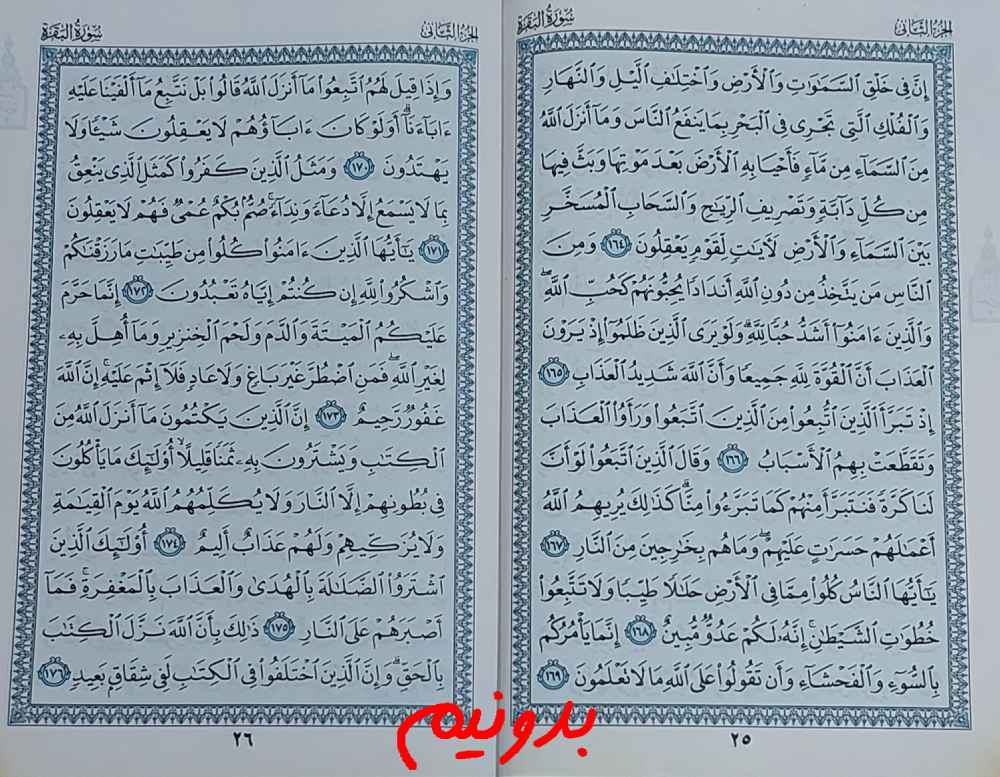 استخاره با قرآن با جواب از صفحه 25 قرآن مجید